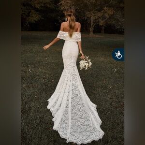 NWT Grace Loves Lace Off-Shoulder Lace Wedding Dress